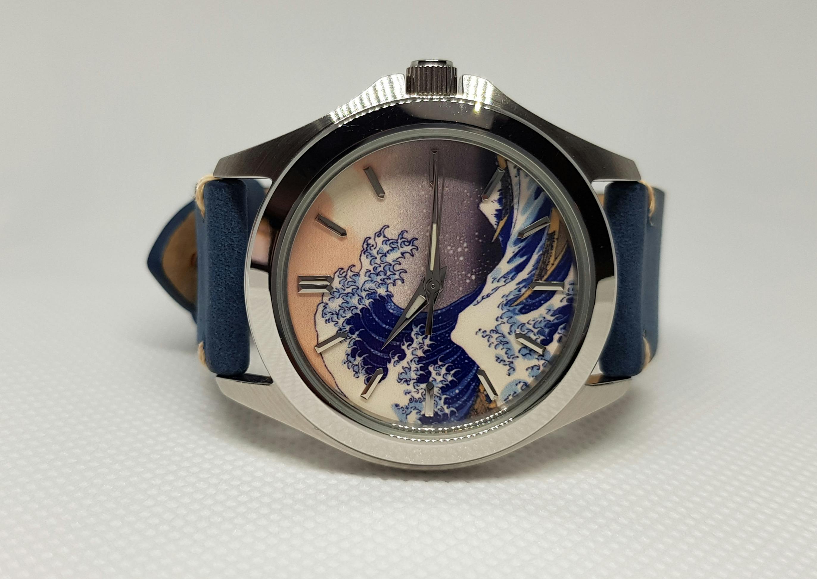 The Great Wave off Kanagawa Dial No Date SEIKO Mod Part